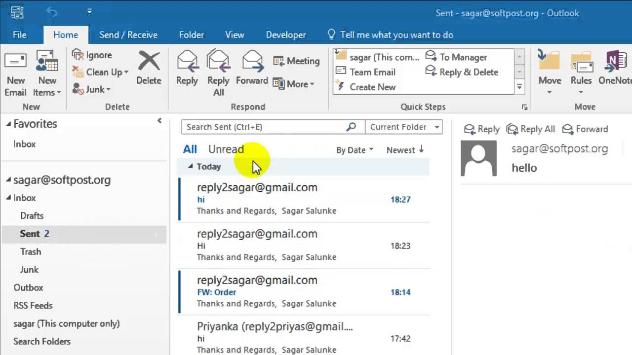 Keep messages unread in outlook