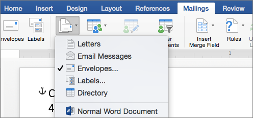 Create word for mac mail merge from excel data 2010